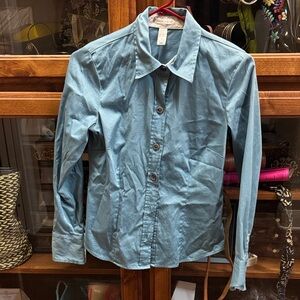 Old Navy Light Blue Stretch Shirt